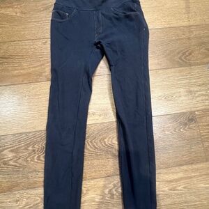 Spanx Jean-is Leggings, Size Medium, Dark Indigo